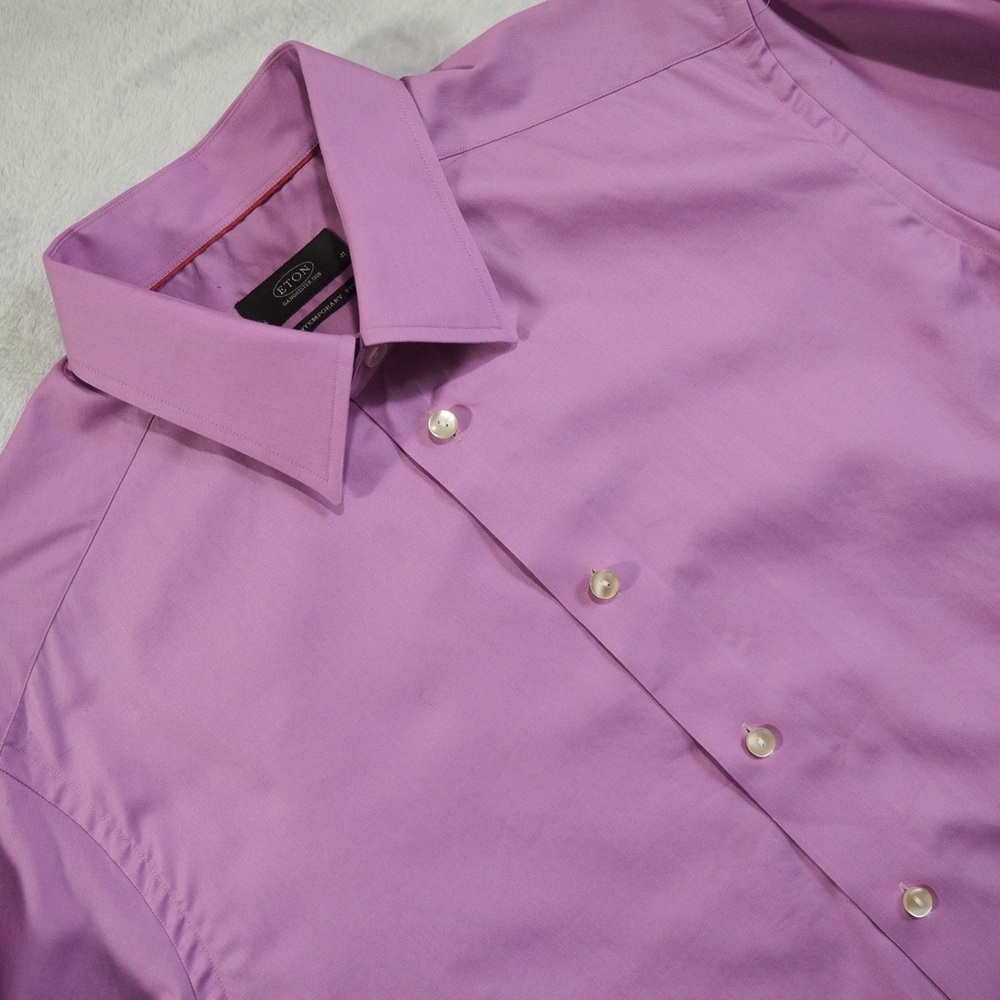 Eton Contemporary Sz 41/16 Lilac Dress Shirt 100% Cotton